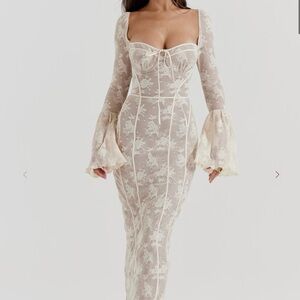 House of CB Beige Delilah Dress